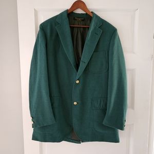 Brooks Brothers blazer jacket size 42 L hunter green with gold buttons